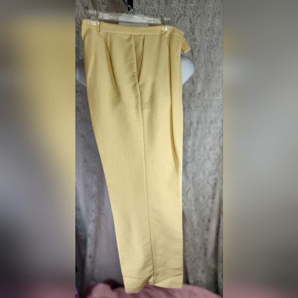 Emma James yellow no iron trouser pants NWOT